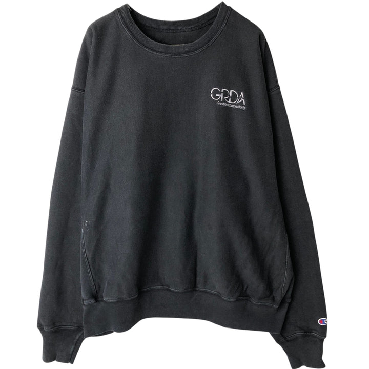 00'S Champion PREMIUM REVERSE WEAVE Premium Reverse Weave Sweatshirt Trainer Men's XL size cotton black type Vintage Second Hand