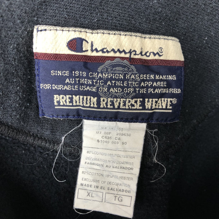 00'S Champion PREMIUM REVERSE WEAVE Premium Reverse Weave Sweatshirt Trainer Men's XL size cotton black type Vintage Second Hand