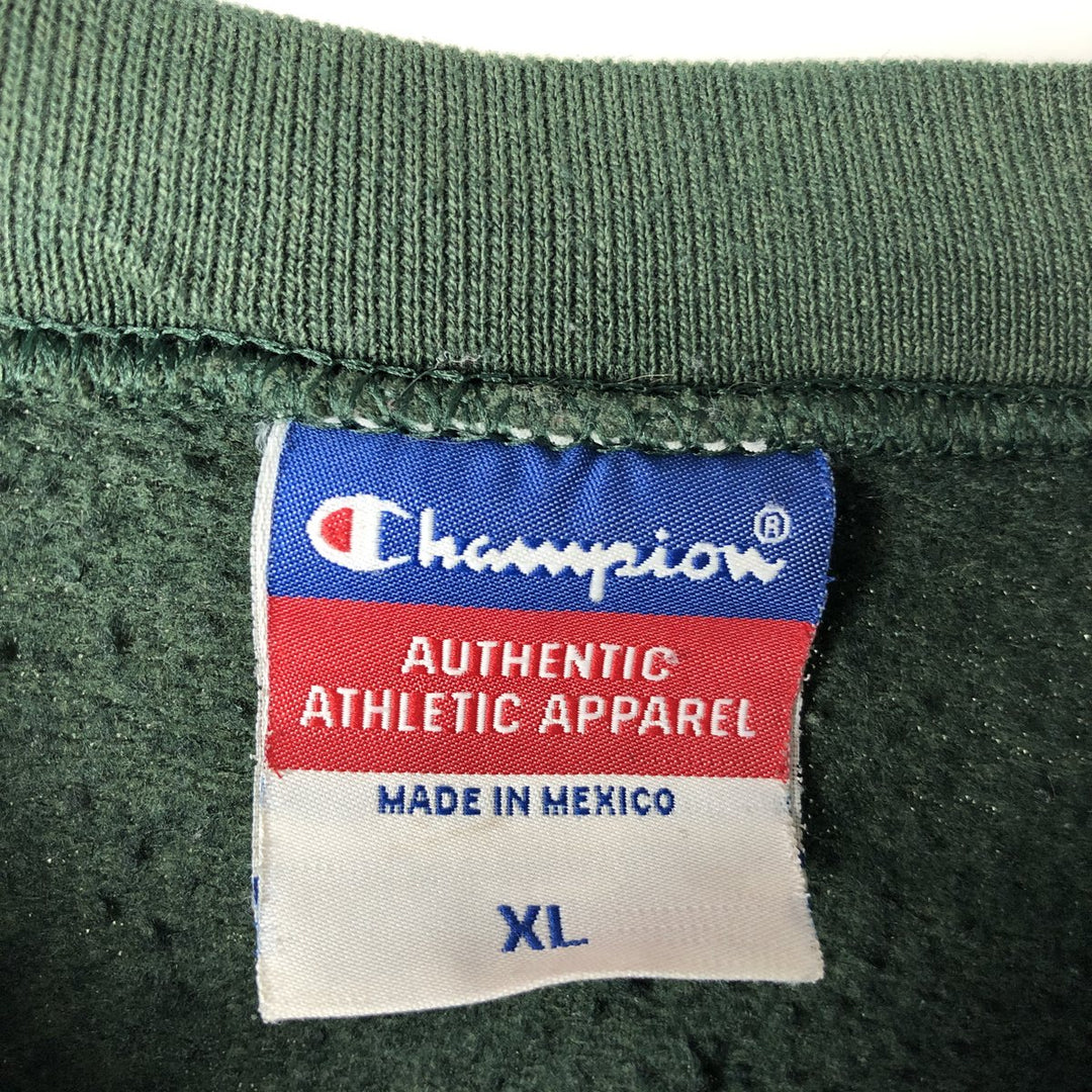Champion Reverse Weave Notre Dame College Sweatshirt (Men's XL equivalent) - 2000s/2000s. unclear green type Vintage Second Hand