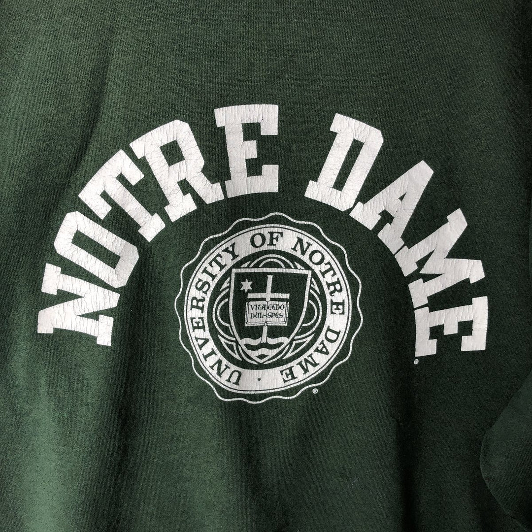 Champion Reverse Weave Notre Dame College Sweatshirt (Men's XL equivalent) - 2000s/2000s. unclear green type Vintage Second Hand