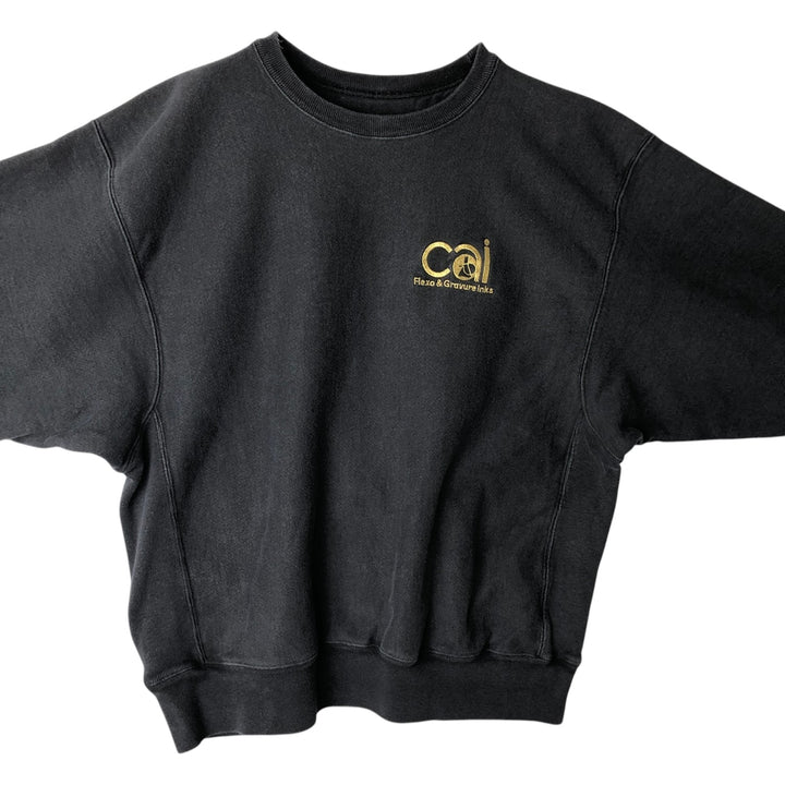 2000'S Champion Premium Reverse Weave CAI Advertising Sweatshirt (Men's Size L) cotton black type Vintage Second Hand