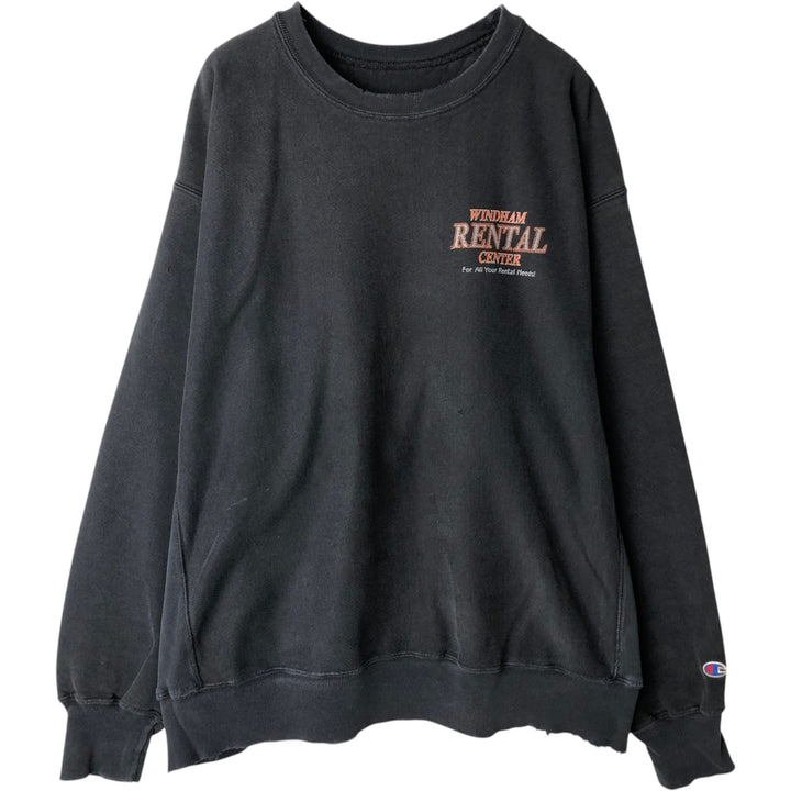 2000'S Champion Premium Reverse Weave Printed Sweatshirt, Men's Size XL cotton black type Vintage Second Hand