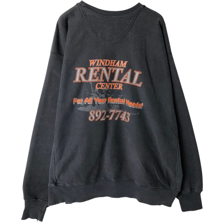 2000'S Champion Premium Reverse Weave Printed Sweatshirt, Men's Size XL cotton black type Vintage Second Hand