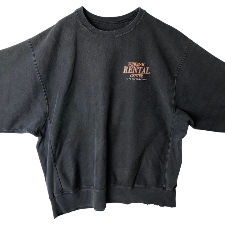 2000'S Champion Premium Reverse Weave Printed Sweatshirt, Men's Size XL cotton black type Vintage Second Hand