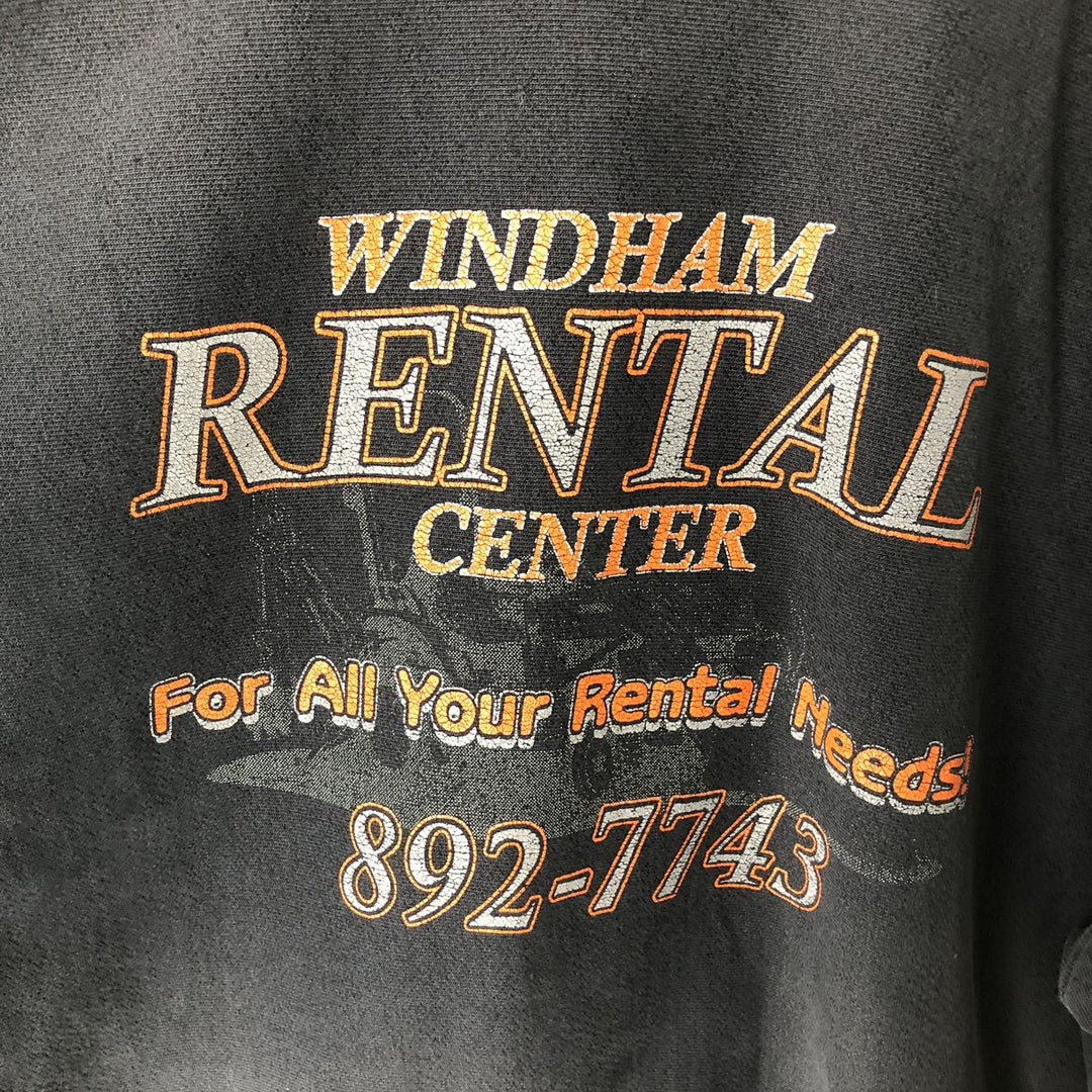 2000'S Champion Premium Reverse Weave Printed Sweatshirt, Men's Size XL cotton black type Vintage Second Hand