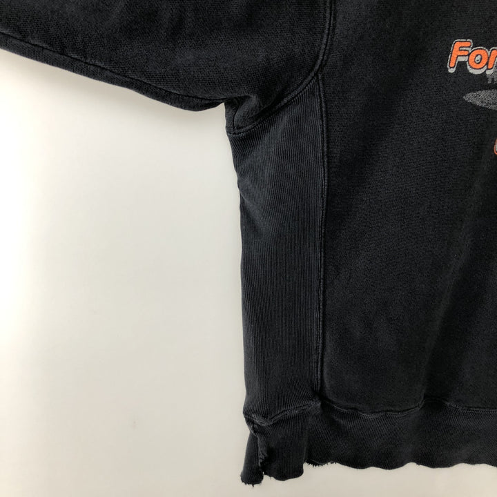 2000'S Champion Premium Reverse Weave Printed Sweatshirt, Men's Size XL cotton black type Vintage Second Hand