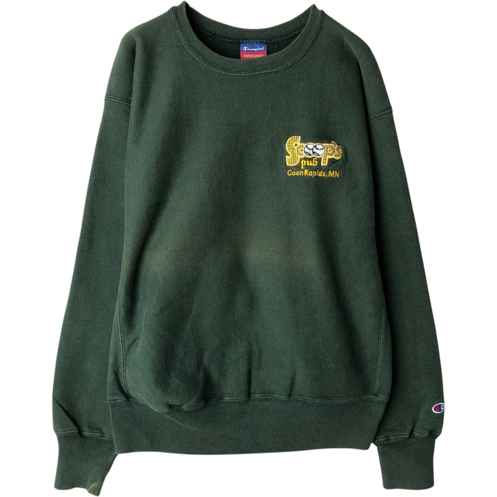 Champion REVERSE WEAVE sweatshirt (Men's size L equivalent) from the 2000s. cotton green type Vintage Second Hand