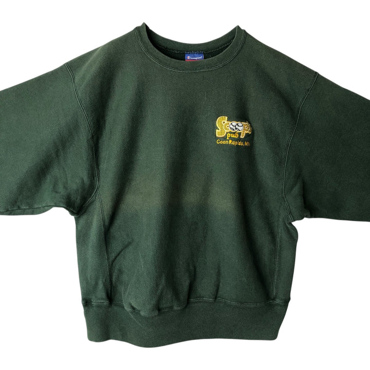 Champion REVERSE WEAVE sweatshirt (Men's size L equivalent) from the 2000s. cotton green type Vintage Second Hand