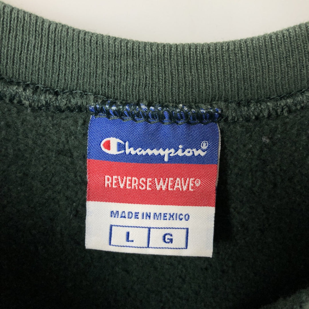 Champion REVERSE WEAVE sweatshirt (Men's size L equivalent) from the 2000s. cotton green type Vintage Second Hand