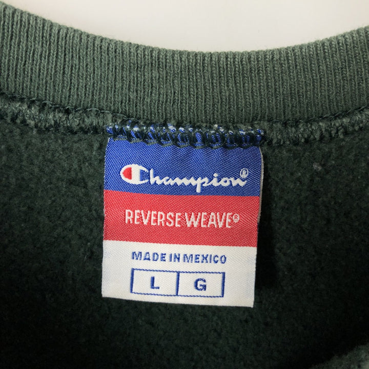 Champion REVERSE WEAVE sweatshirt (Men's size L equivalent) from the 2000s. cotton green type Vintage Second Hand