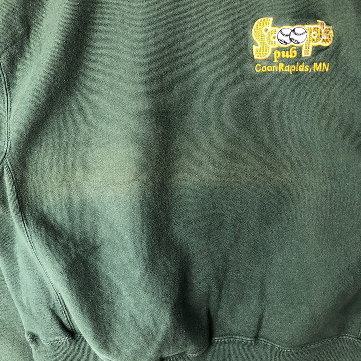 Champion REVERSE WEAVE sweatshirt (Men's size L equivalent) from the 2000s. cotton green type Vintage Second Hand