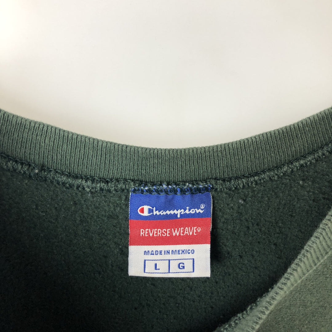 Champion REVERSE WEAVE sweatshirt (Men's size L equivalent) from the 2000s. cotton green type Vintage Second Hand
