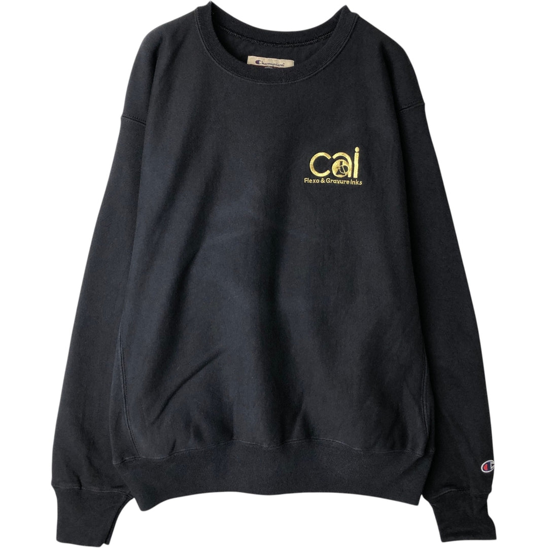 2000'S Champion Premium Reverse Weave CAI Advertising Sweatshirt (Men's Size L) cotton black type Vintage Second Hand