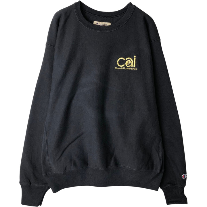 2000'S Champion Premium Reverse Weave CAI Advertising Sweatshirt (Men's Size L) cotton black type Vintage Second Hand