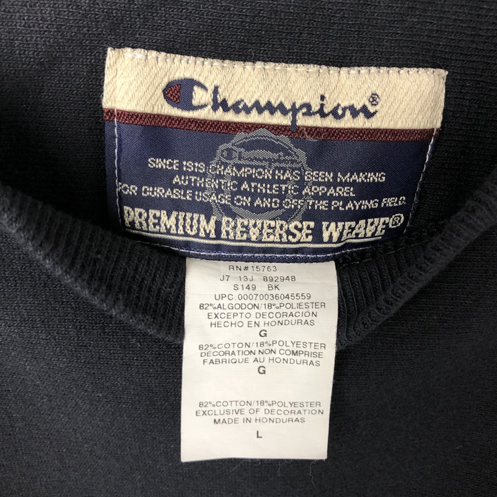 2000'S Champion Premium Reverse Weave CAI Advertising Sweatshirt (Men's Size L) cotton black type Vintage Second Hand