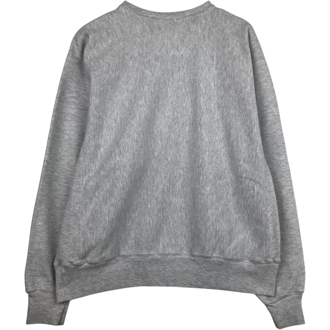 2000'S Champion Premium Reverse Weave Print Sweatshirt (Men's Size L) cotton gray type Vintage Second Hand