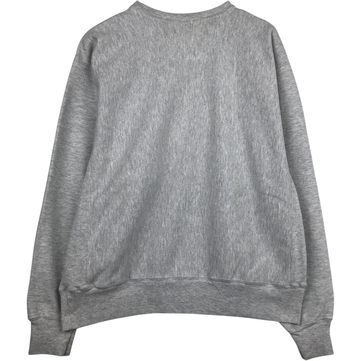 2000'S Champion Premium Reverse Weave Print Sweatshirt (Men's Size L) cotton gray type Vintage Second Hand