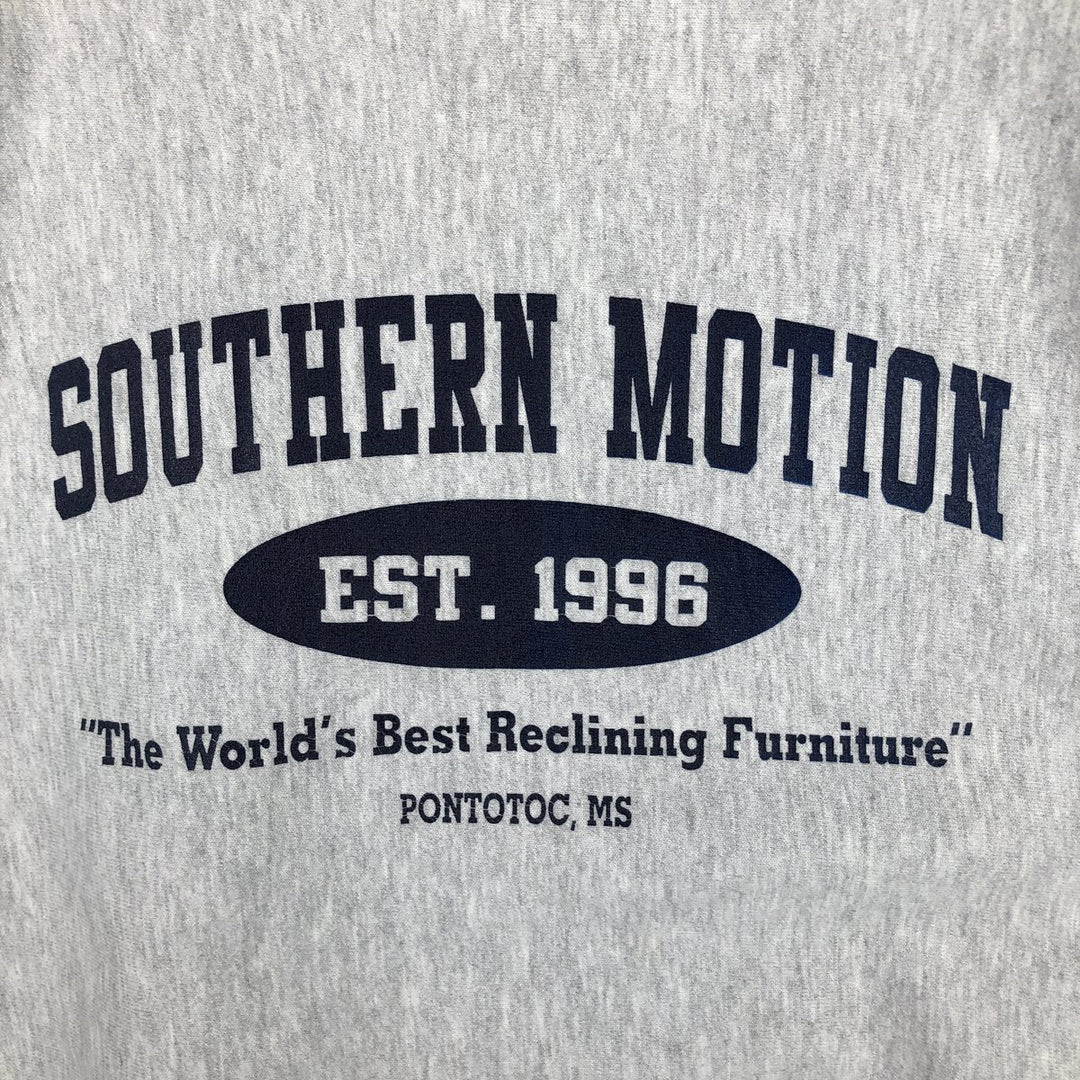 2000'S Champion Premium Reverse Weave Print Sweatshirt (Men's Size L) cotton gray type Vintage Second Hand