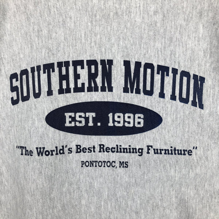 2000'S Champion Premium Reverse Weave Print Sweatshirt (Men's Size L) cotton gray type Vintage Second Hand