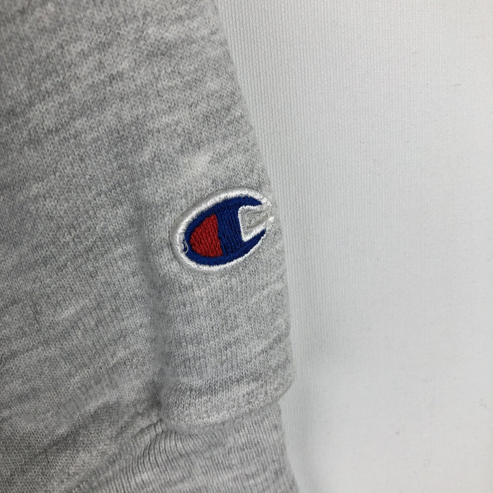 2000'S Champion Premium Reverse Weave Print Sweatshirt (Men's Size L) cotton gray type Vintage Second Hand