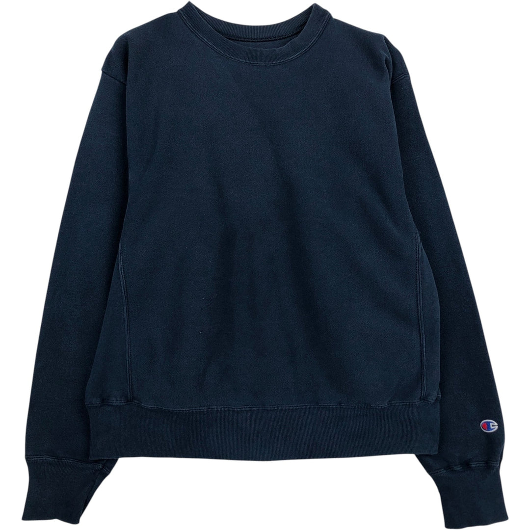 2000'S Champion Premium Reverse Weave Plain Blank Sweatshirt (Men's Size L) unclear navy blue type Vintage Second Hand