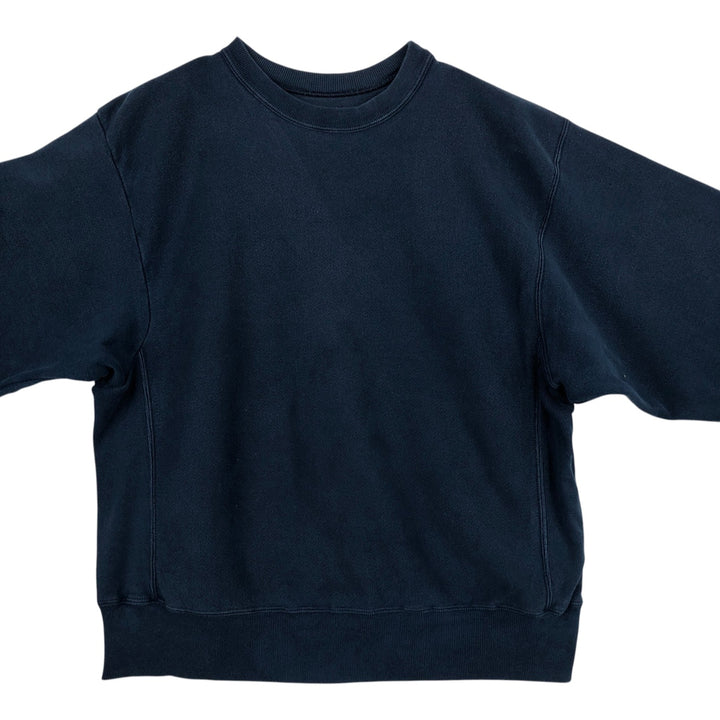 2000'S Champion Premium Reverse Weave Plain Blank Sweatshirt (Men's Size L) unclear navy blue type Vintage Second Hand