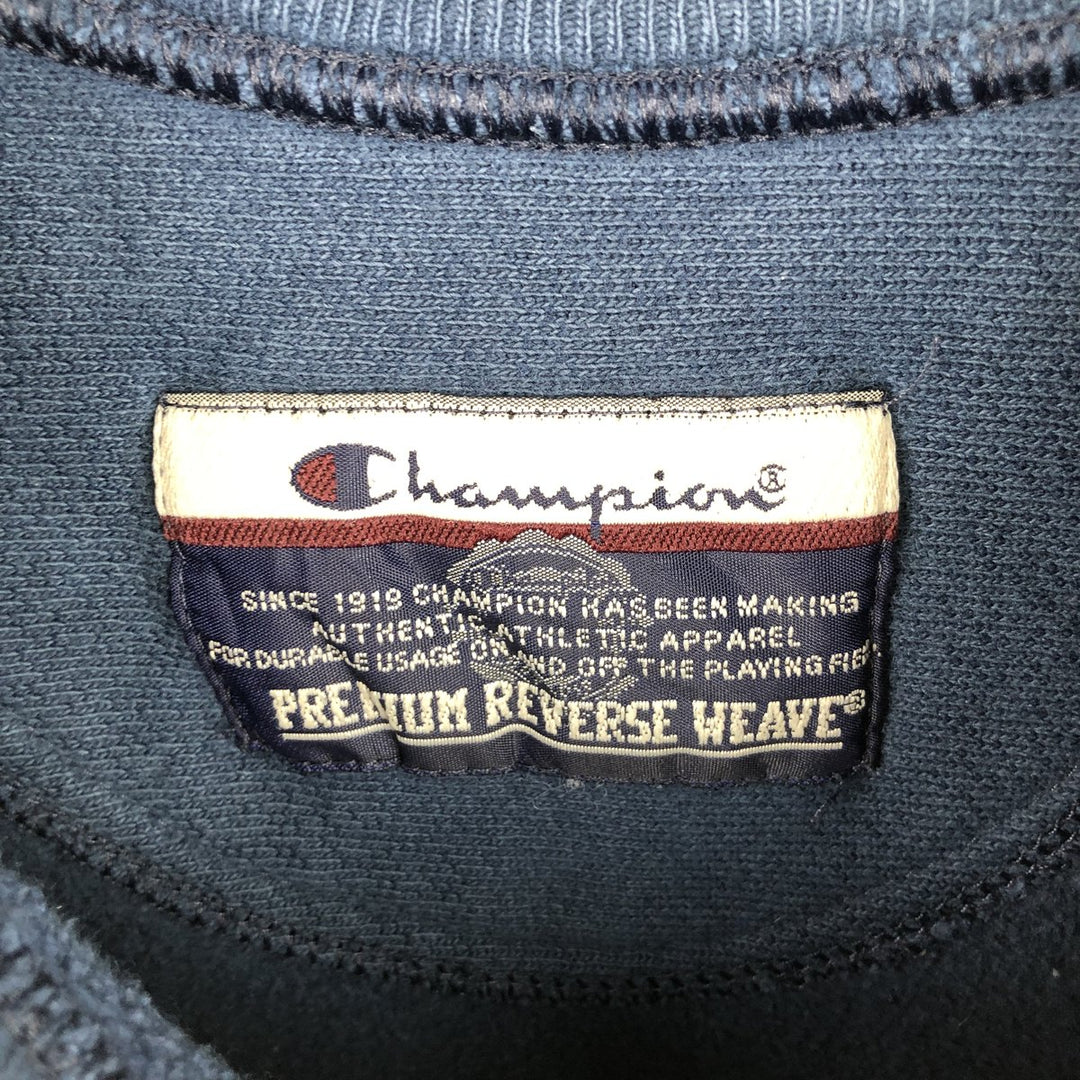 2000'S Champion Premium Reverse Weave Plain Blank Sweatshirt (Men's Size L) unclear navy blue type Vintage Second Hand