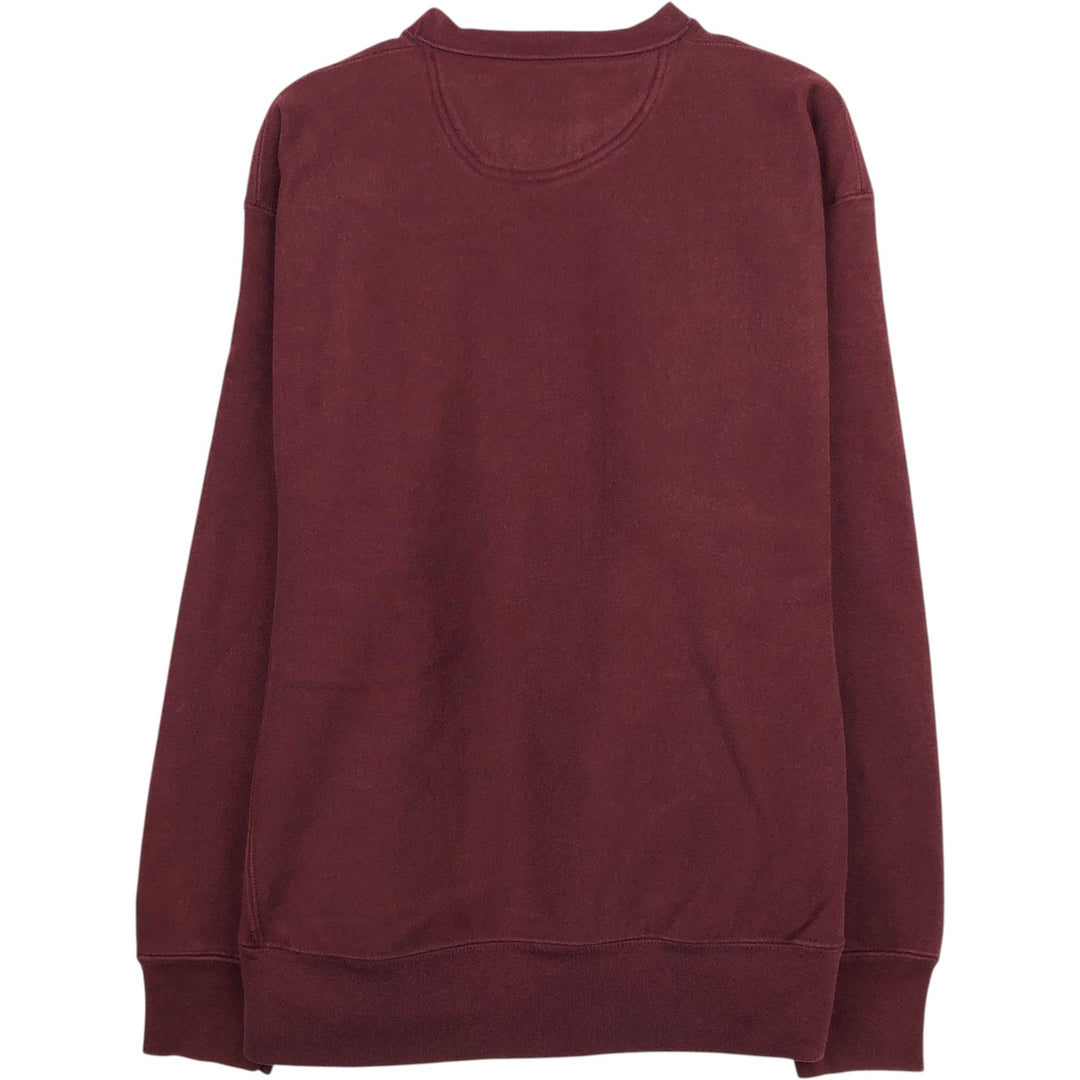 2000'S Champion Premium Reverse Weave Advertising Sweatshirt, Made in USA, Men's Size L (approx.) cotton burgundy type Vintage Second Hand
