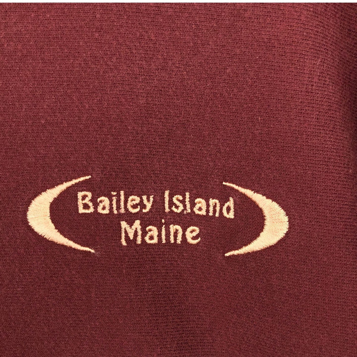 2000'S Champion Premium Reverse Weave Advertising Sweatshirt, Made in USA, Men's Size L (approx.) cotton burgundy type Vintage Second Hand