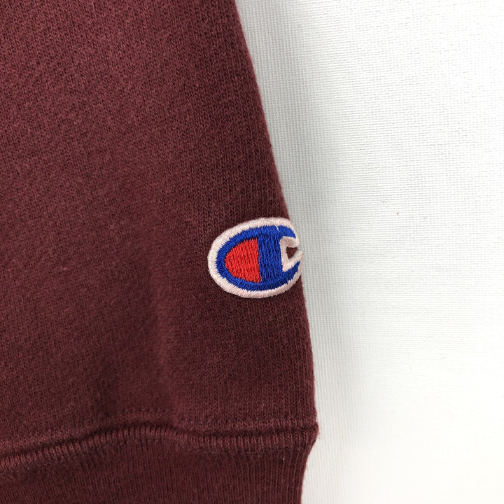 2000'S Champion Premium Reverse Weave Advertising Sweatshirt, Made in USA, Men's Size L (approx.) cotton burgundy type Vintage Second Hand