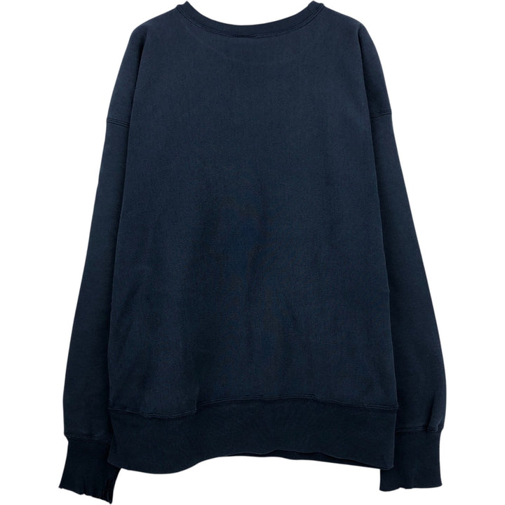2000'S Champion Reverse Weave Print Sweatshirt, Men's XXL equivalent. cotton navy blue type Vintage Second Hand