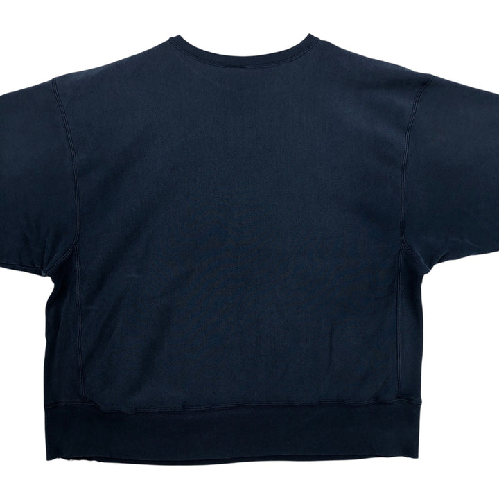 2000'S Champion Reverse Weave Print Sweatshirt, Men's XXL equivalent. cotton navy blue type Vintage Second Hand