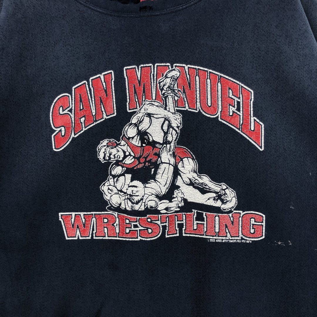 2000'S Champion Reverse Weave Print Sweatshirt, Men's XXL equivalent. cotton navy blue type Vintage Second Hand