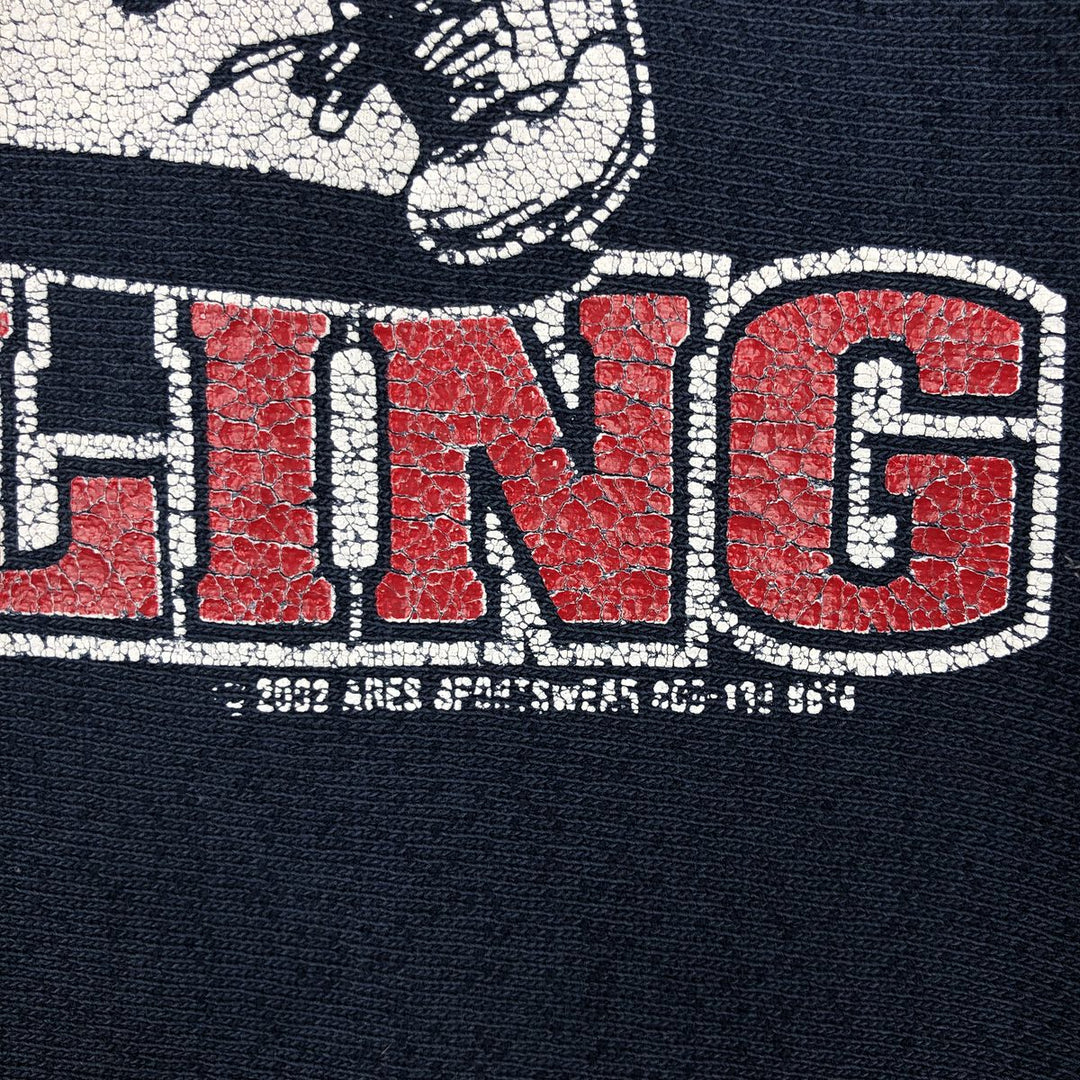 2000'S Champion Reverse Weave Print Sweatshirt, Men's XXL equivalent. cotton navy blue type Vintage Second Hand