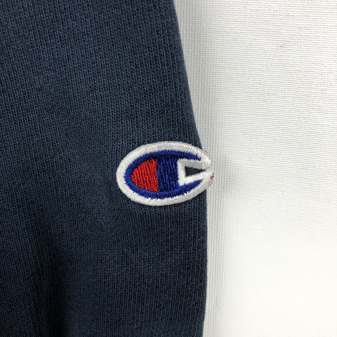 2000'S Champion Reverse Weave Print Sweatshirt, Men's XXL equivalent. cotton navy blue type Vintage Second Hand