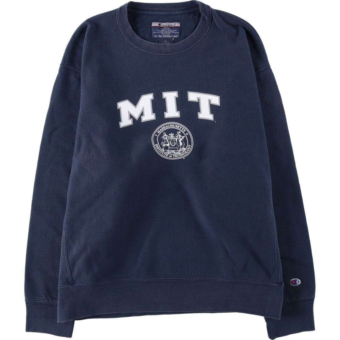 00'S Champion Original Reverse Weave College Sweatshirt Trainer Men's XL cotton navy blue type Vintage Second Hand