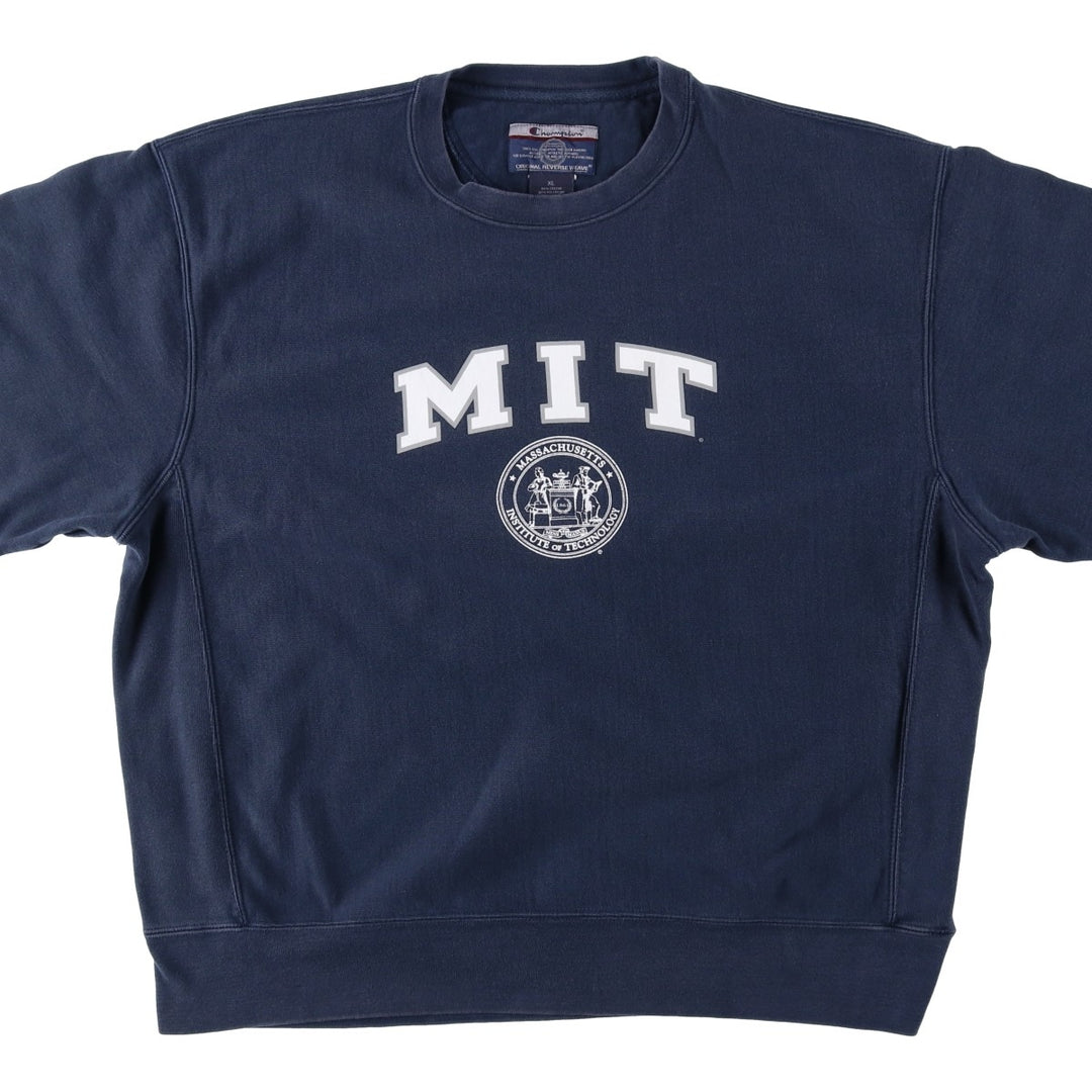 00'S Champion Original Reverse Weave College Sweatshirt Trainer Men's XL cotton navy blue type Vintage Second Hand
