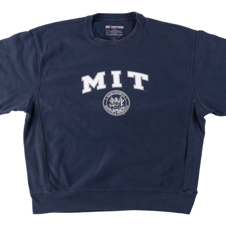 00'S Champion Original Reverse Weave College Sweatshirt Trainer Men's XL cotton navy blue type Vintage Second Hand
