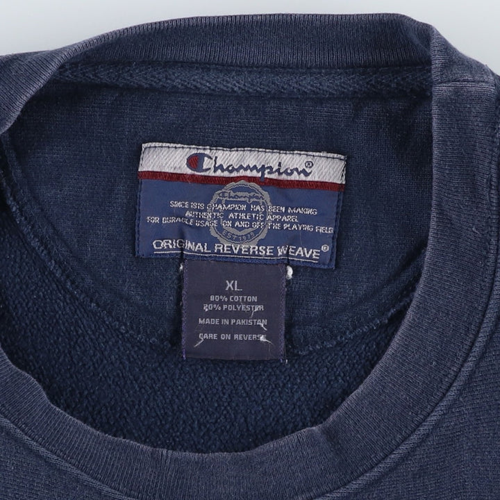 00'S Champion Original Reverse Weave College Sweatshirt Trainer Men's XL cotton navy blue type Vintage Second Hand