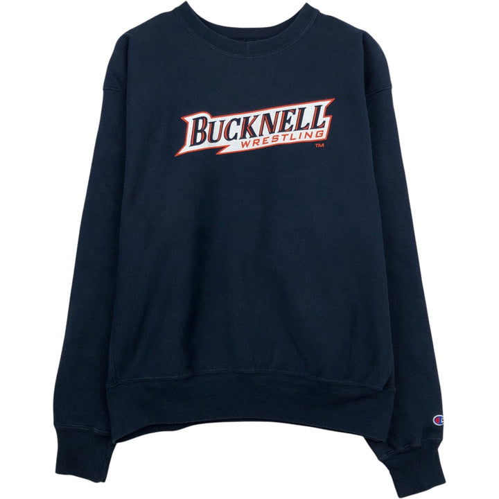 2000'S Champion Premium Reverse Weave College Sweatshirt, Men's Size L cotton navy blue type Vintage Second Hand