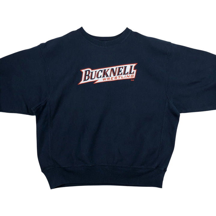 2000'S Champion Premium Reverse Weave College Sweatshirt, Men's Size L cotton navy blue type Vintage Second Hand