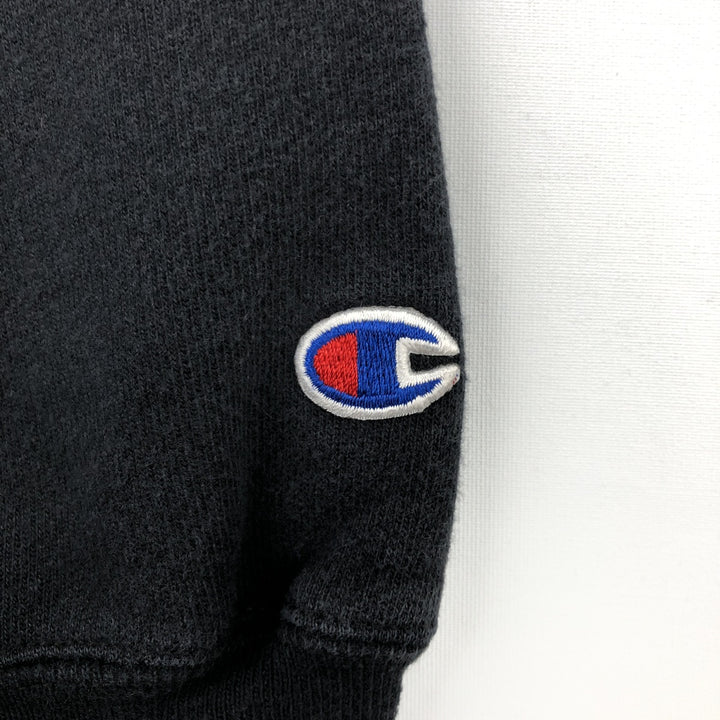 00'S Champion Premium Reverse Weave Advertising Sweatshirt Trainer Men's XL cotton black type Vintage Second Hand
