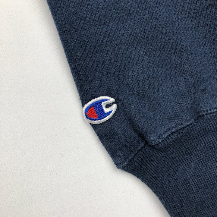 2000'S Champion Premium Reverse Weave Printed Sweatshirt, Men's Size XL cotton navy blue type Vintage Second Hand