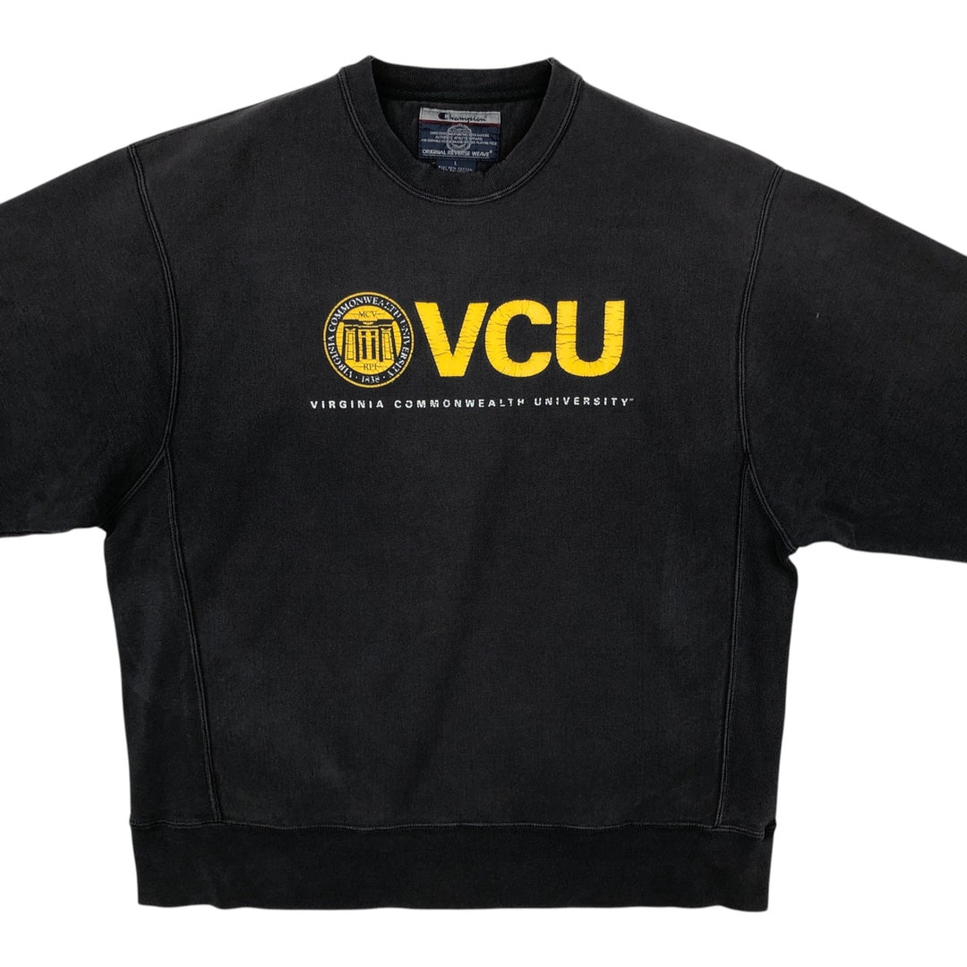 00'S Champion Original Reverse Weave College Sweatshirt Trainer Men's L size cotton navy blue type Vintage Second Hand