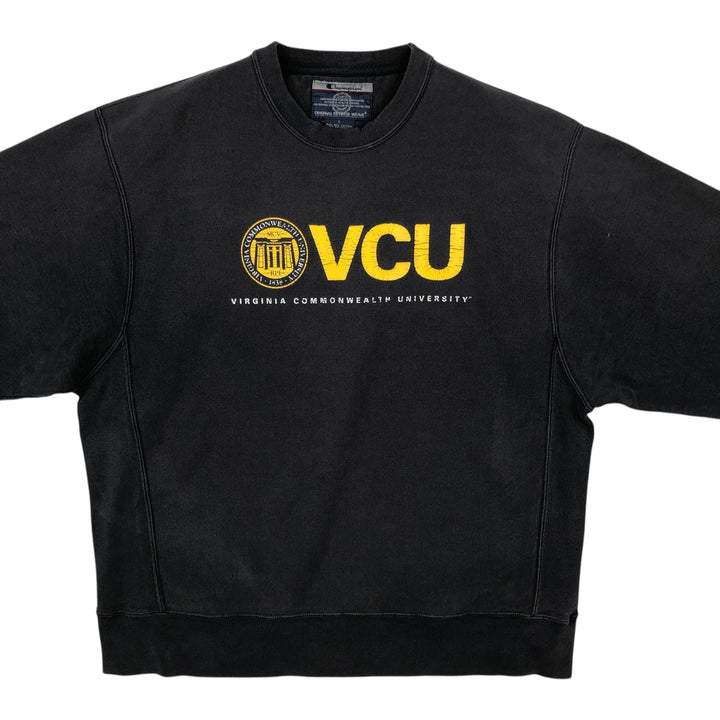 00'S Champion Original Reverse Weave College Sweatshirt Trainer Men's L size cotton navy blue type Vintage Second Hand
