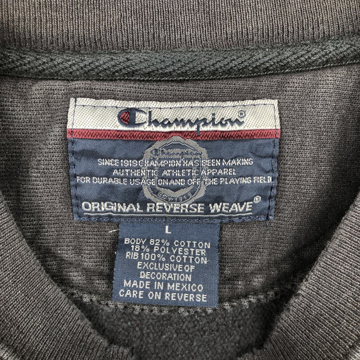 00'S Champion Original Reverse Weave College Sweatshirt Trainer Men's L size cotton navy blue type Vintage Second Hand