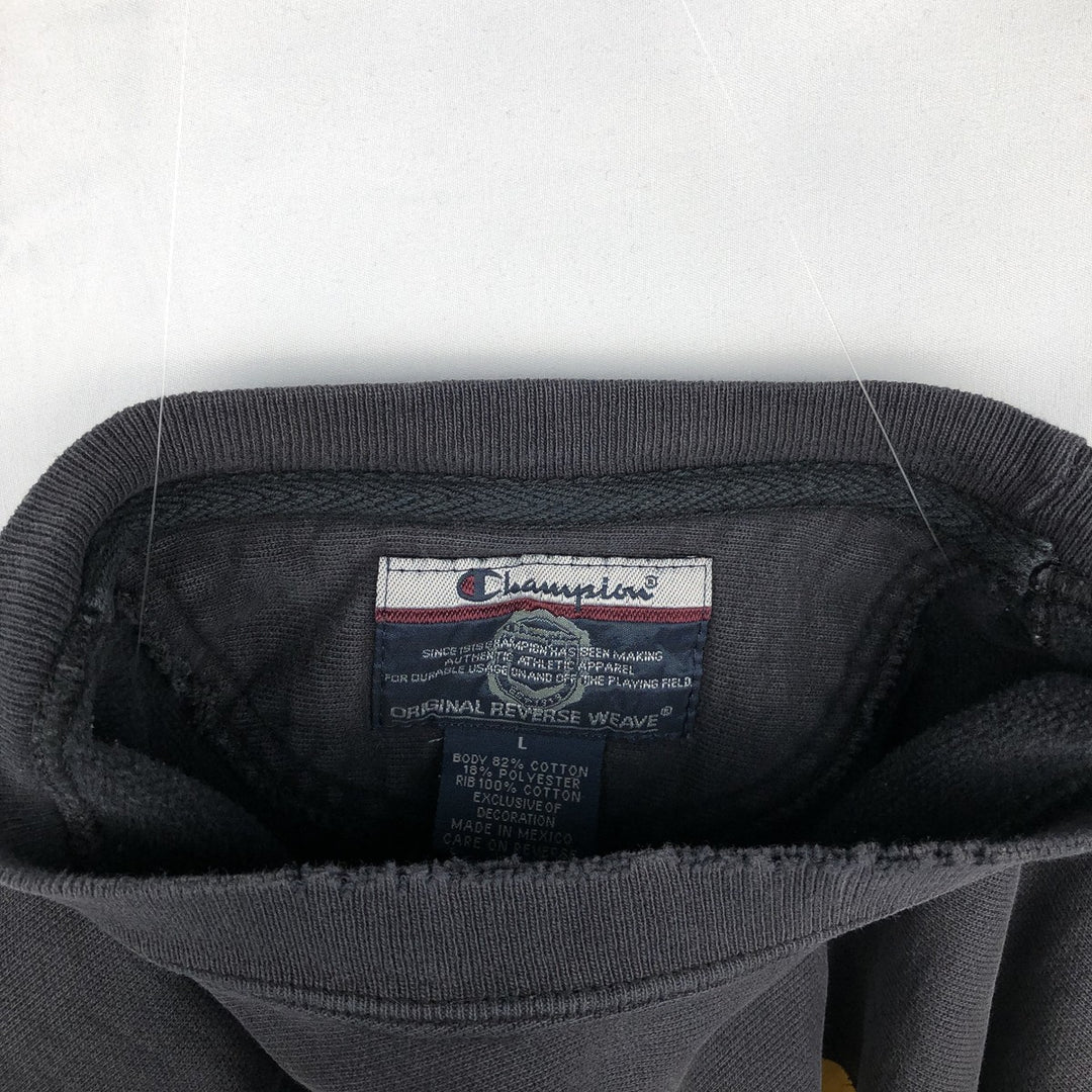 00'S Champion Original Reverse Weave College Sweatshirt Trainer Men's L size cotton navy blue type Vintage Second Hand