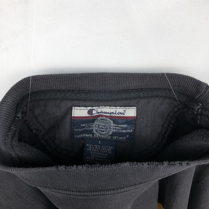 00'S Champion Original Reverse Weave College Sweatshirt Trainer Men's L size cotton navy blue type Vintage Second Hand
