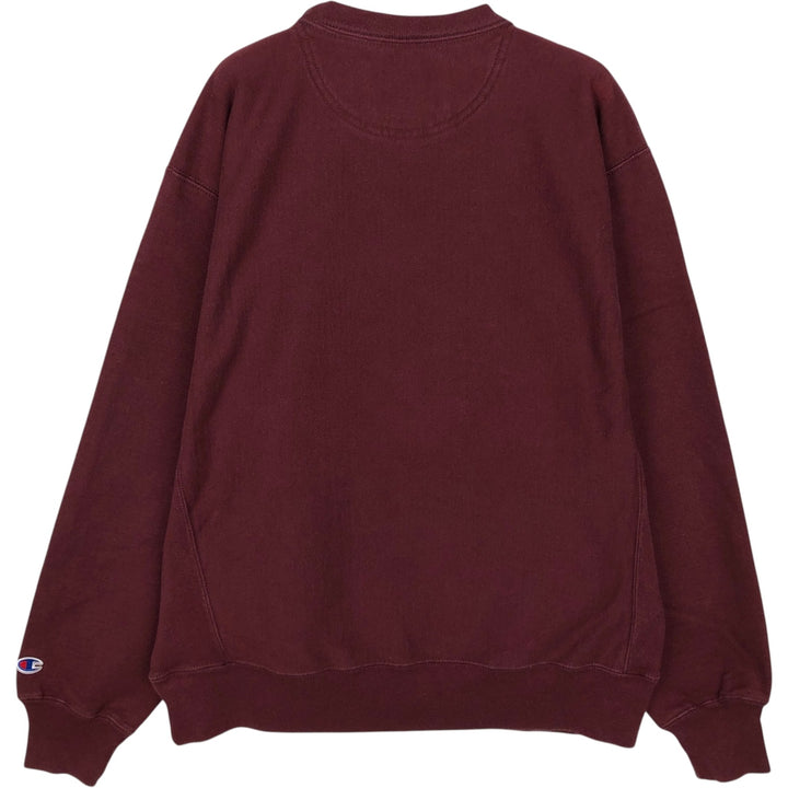 00'S Champion Original Reverse Weave College Sweatshirt Trainer Men's M size cotton Red type red-purple Vintage Second Hand