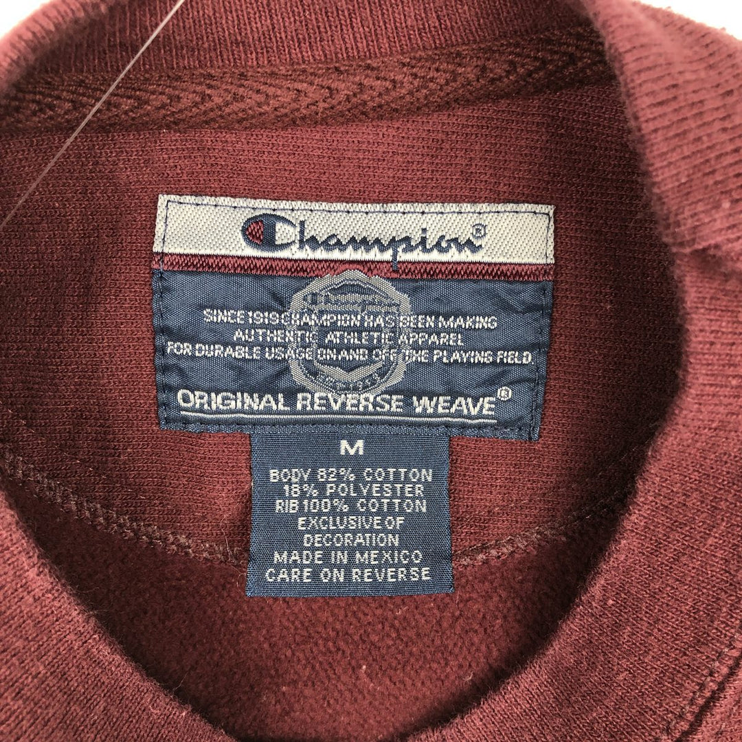 00'S Champion Original Reverse Weave College Sweatshirt Trainer Men's M size cotton Red type red-purple Vintage Second Hand